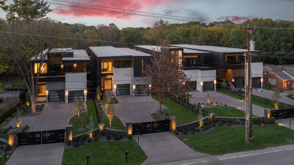 row of homes in a gated community