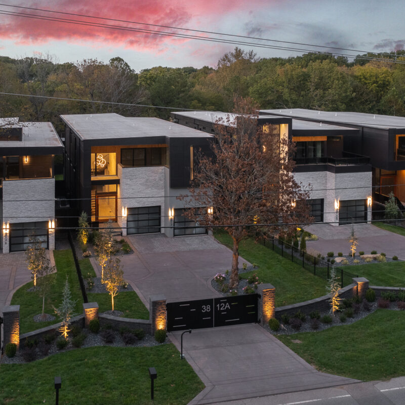 row of homes in a gated community